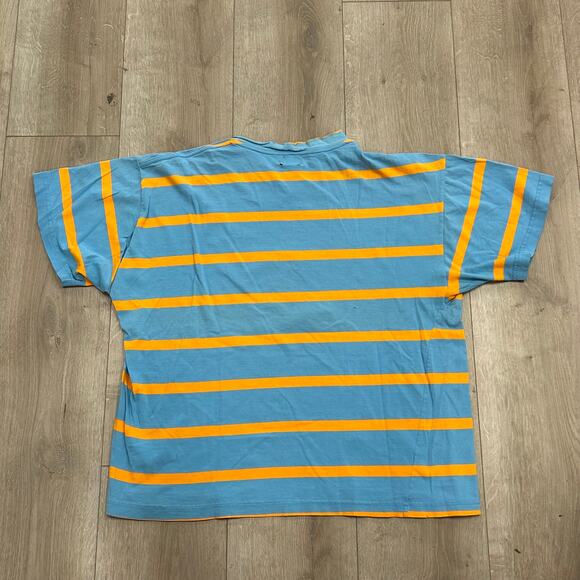 vintage 90s Guess Jeans USA striped Tee T Shirt Size Medium M B14 - Picture 4 of 9